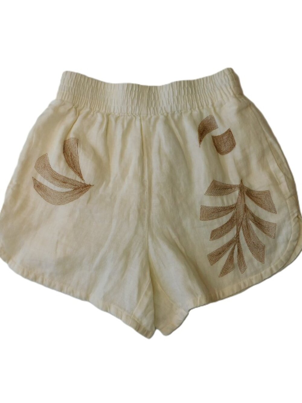 Madewell Embroidered Linen Pasadena Pull-On Shorts  Tropicale Floral | XS | NWT